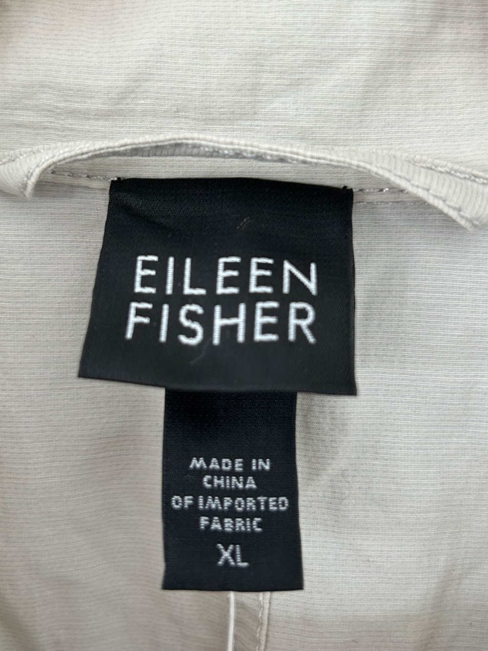 NWT Eileen Fisher Bone Trench Coat XL - Picture 4 of 6
